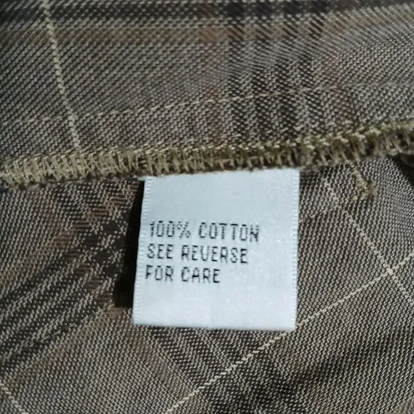 Talbots Women 14 Brown Plaid 100% Cotton V Neck Blazer Office Business - Picture 8 of 12